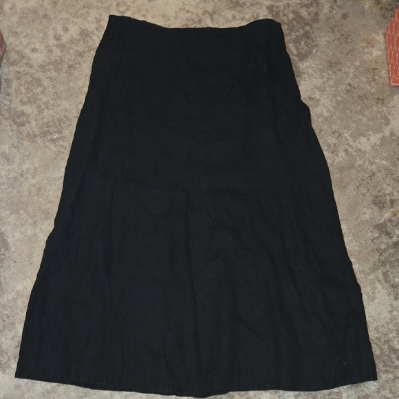 Isabella Bird Elegant Black Linen Women's Skirt Size 14 - Picture 2 of 7